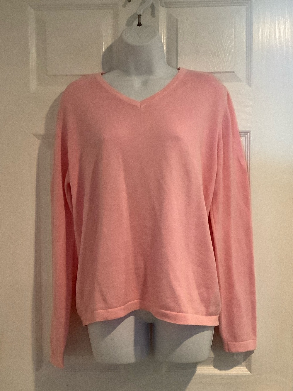 LILLY PULITZER 100% Cotton Pink VNeck Lightweight Casual Preppy Coastal Sweater